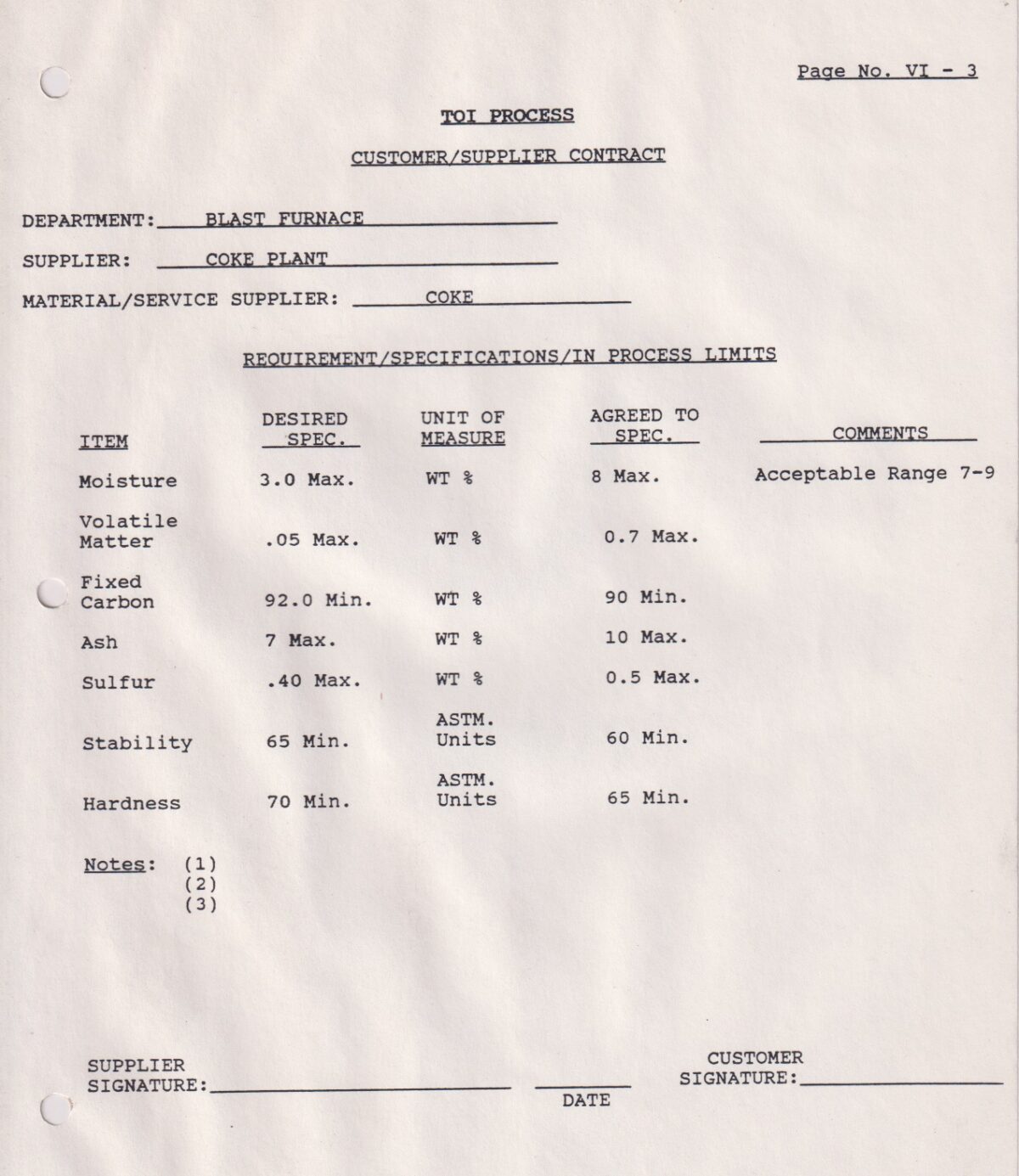 TQIP Manual – Acme Steel, Chicago Coke Plant